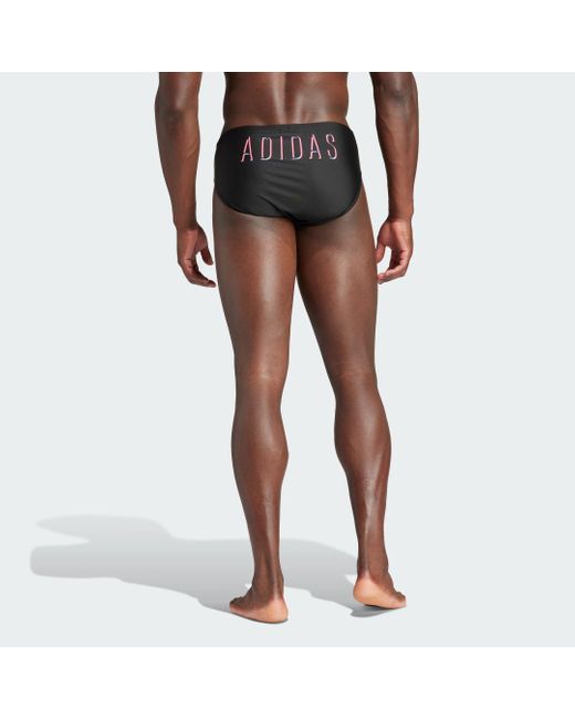 Adidas Brown Lineage Swim Trunks for men