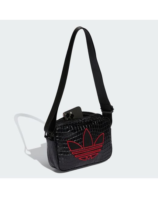 Adidas Black Croco Mini Airliner Tasche