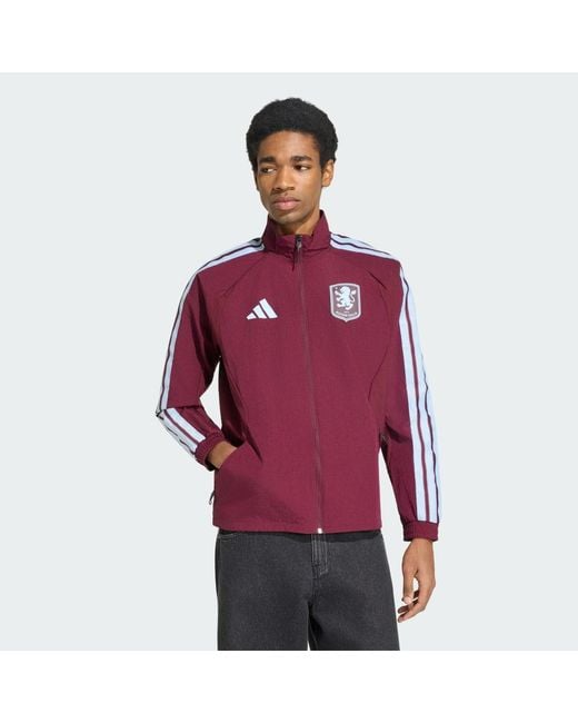 Adidas Red Aston Villa Home Anthem Jacket for men
