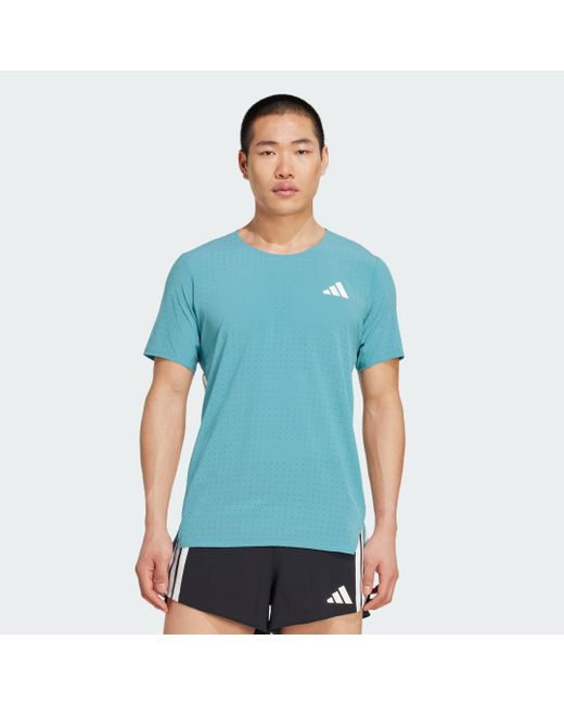 T-Shirt Da Running Adizero di Adidas in Blue da Uomo