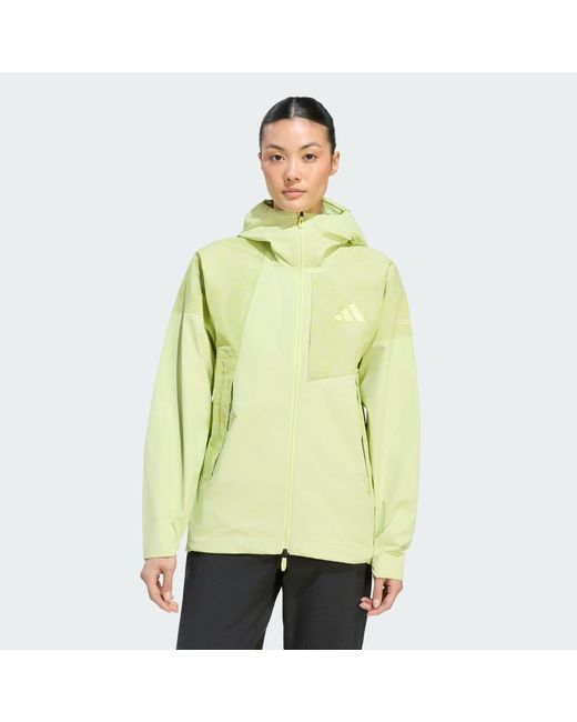 Adidas Green Terrex Xperior 2.5 Layer Hybrid Primeknit Climaproof Jacket