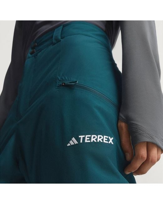 Adidas Blue Terrex Multi 2 Layer Climaproof Insulated Tracksuit Bottoms for men