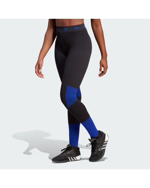 Leggings Techfit Recharge Seamless di Adidas in Blue