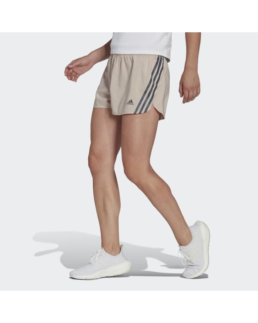 Short Da Running Run Icons 3-Stripes di Adidas in Gray