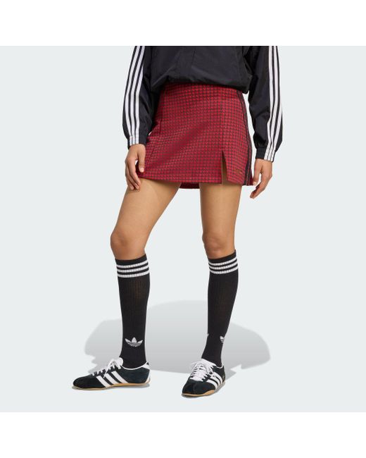 Adidas Houndstooth Tailored Skirt