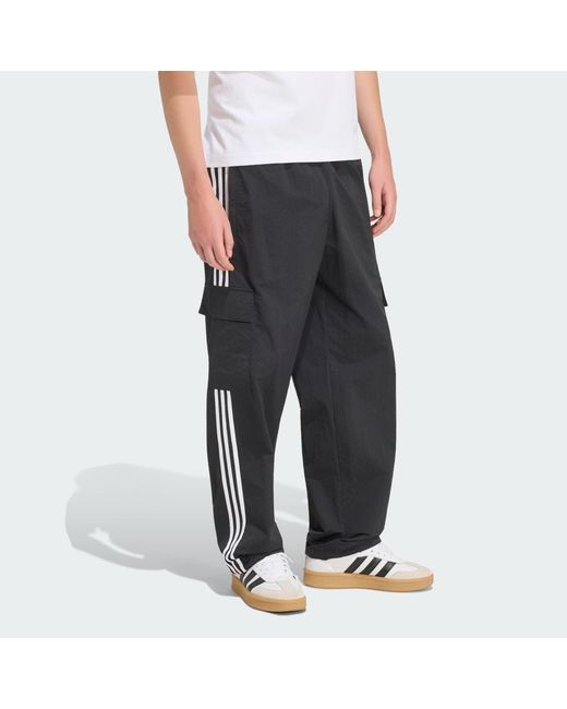 Adidas Gray Adicolor Classics 3-Stripes Cargo Pants for men