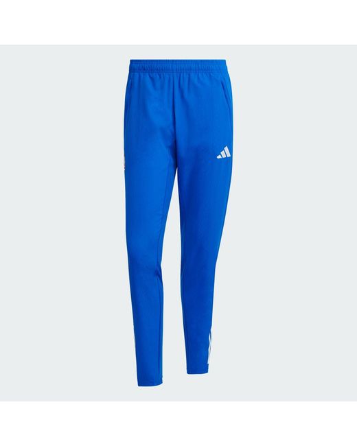Adidas Blue Real Madrid Tiro 25 Competition Presentation Tracksuit Bottoms for men