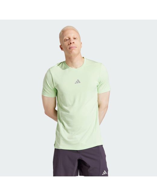 T-shirt Designed for Training HIIT Workout HEAT.RDY di Adidas in Green da Uomo