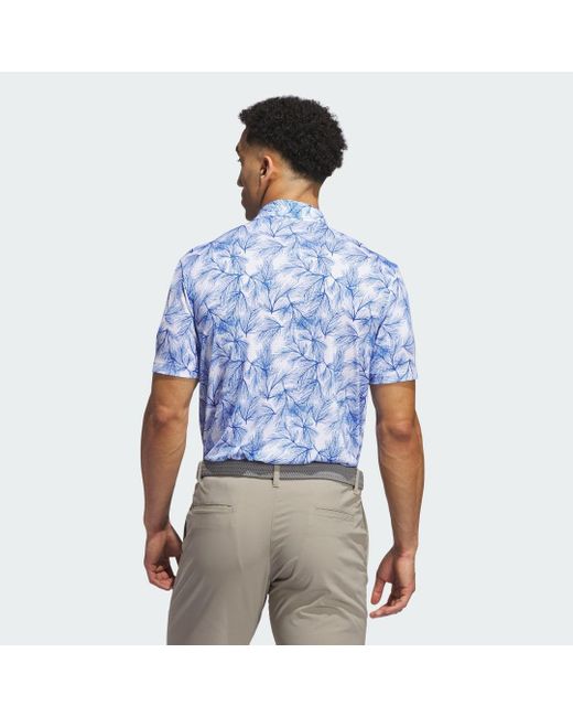 Adidas Ultimate365 Mesh Print Poloshirt in Blue für Herren
