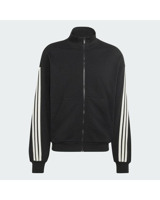 Adidas Black Kit 3-Stripes Track Top for men