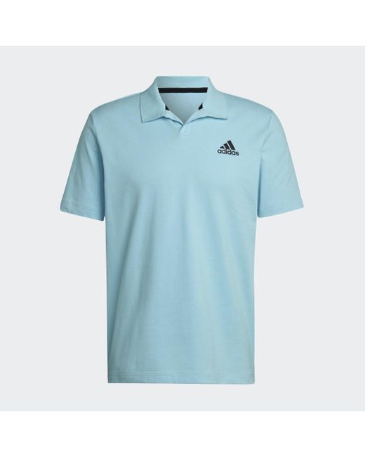 Adidas Originals Blue Clubhouse 3-bar Tennis Polo Shirt for men