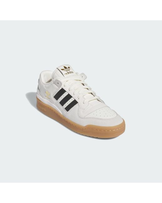 Adidas White Forum 84 Low Cl Shoes for men