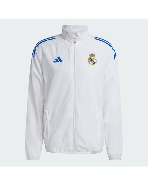 Adidas Blue Real Madrid Tiro 25 Competition Presentation Jacket for men