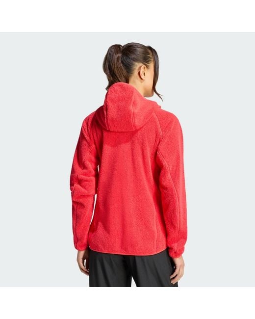 Adidas Red Poc Presentation Wear Fleece Jacket