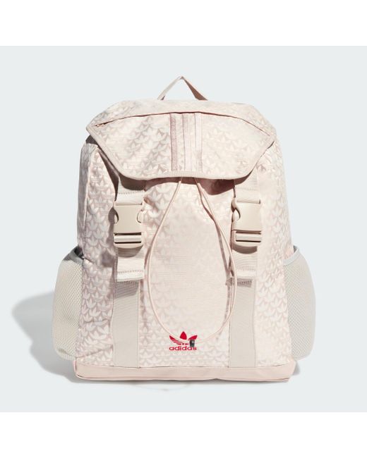 Adidas Natural Trefoil Monogram Jacquard Backpack