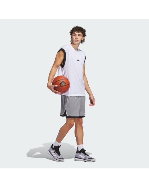Adidas Gray Basketball Badge Of Sport Shorts for men