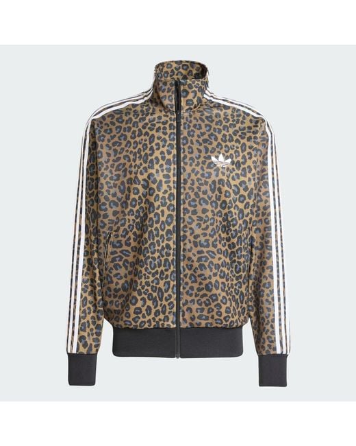 Adidas Gray Firebird Loose Leo Track Top for men
