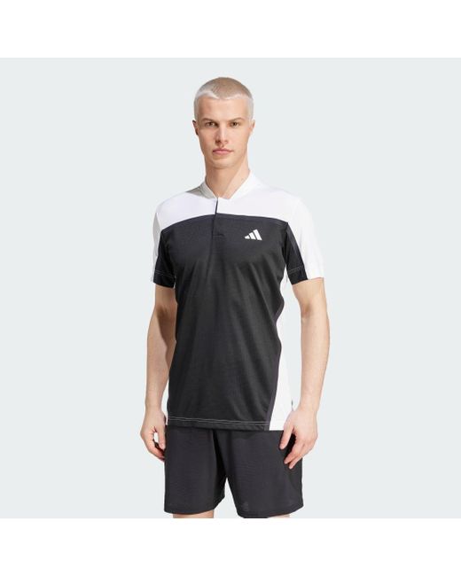 Adidas Tennis Heat.Rdy Pro Freelift Henley Poloshirt in het Black voor heren