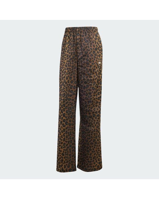 Adidas Brown Originals Wide Leg Satin Joggers