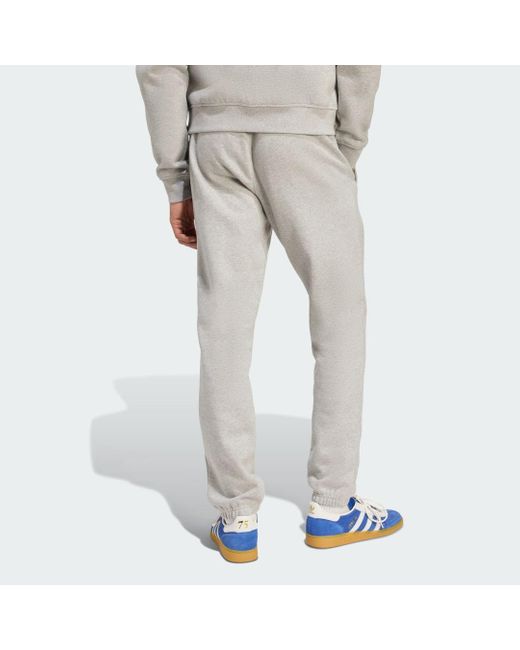 Adidas Gray Trefoil Essentials Joggers for men