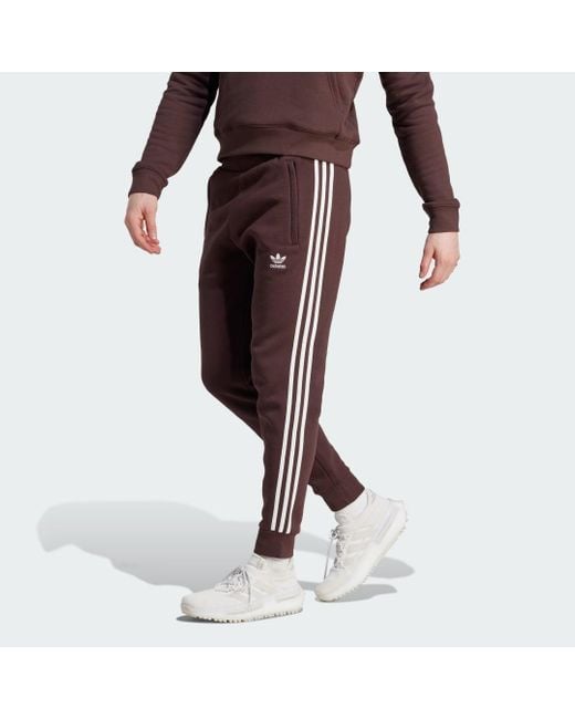 Adidas Brown Adicolor Classics 3-stripes Joggers for men