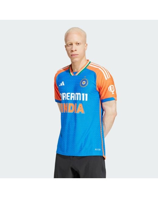 adidas India Cricket T20I Jersey in Blue for Men Lyst UK