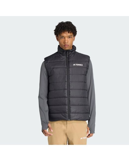 Adidas Gray Terrex Multi Essentials Climawarm Padded Vest for men