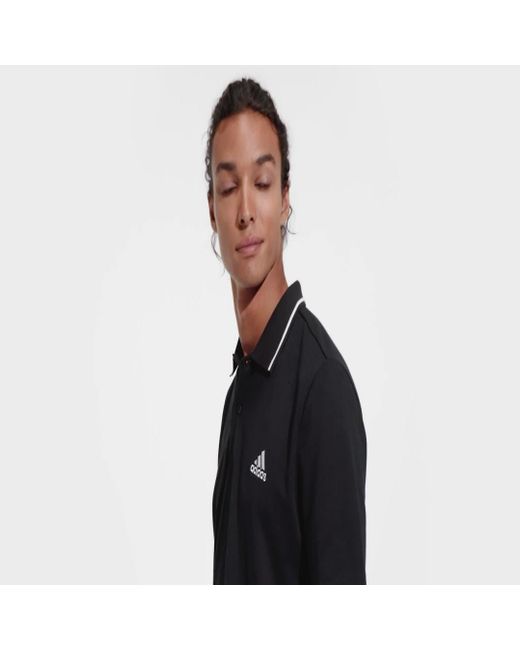 Aeroready Essentials Piqu? Small Logo di Adidas in Black da Uomo