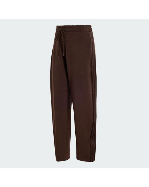 Adidas Brown Barrel Leg Tracksuit Bottoms