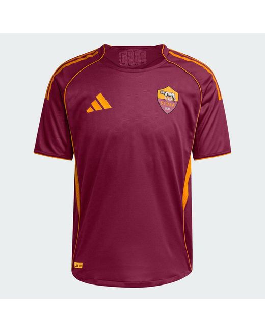 Adidas Red As Roma 25/26 Home Authentic Jersey for men
