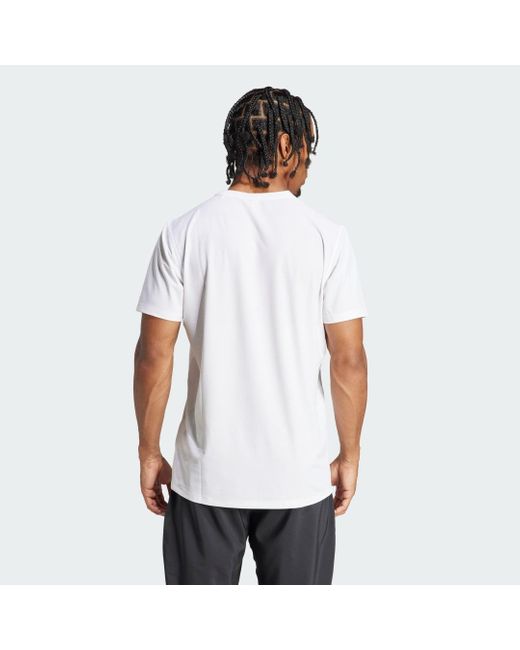 Adidas White Own The Run T-shirt for men