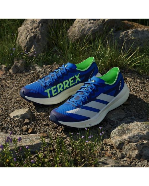 Adidas Blue Terrex Agravic Speed 2 Trail Running Shoes for men