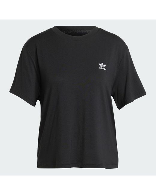 Adidas Originals Black Snakeskin Trefoil Tee