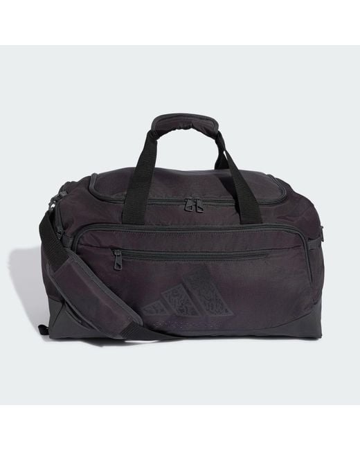 Adidas Black Training Defender Graphic Duffle Bag Small