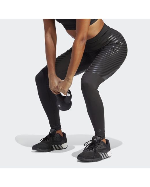Adidas Originals Black Techfit Control X Rheontm Full-length Leggings