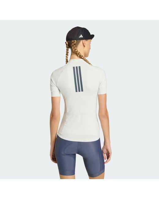 Adidas White Essentials Cycling Jersey