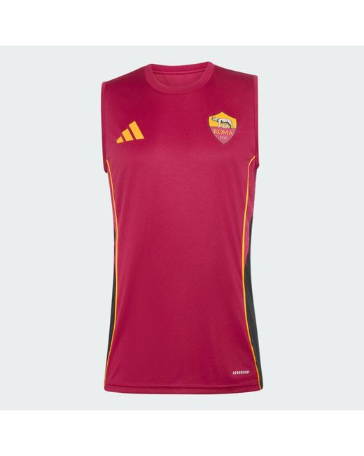 Adidas Red As Roma Tiro25 Competition Sleeveless Jersey for men