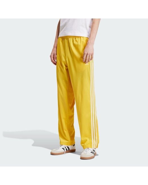 Adidas Yellow Adicolor Classics Firebird Track Tracksuit Bottoms for men