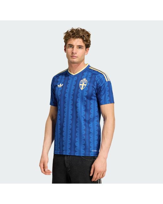 Adidas Blue Sweden 26 Away Jersey for men