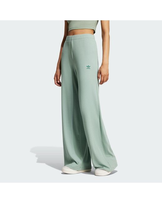Adidas Originals Green Essentials Wide Rib Pants