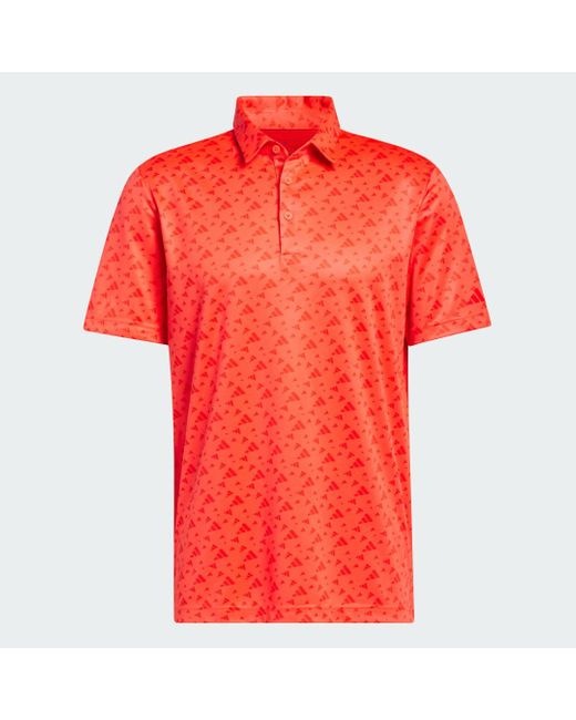 Polo Core Allover Print di Adidas in Red da Uomo