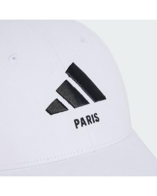 Adidas White Baseball Cotton Kappe