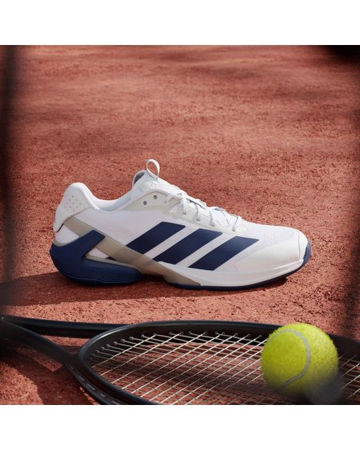 Adidas Blue Adizero Ubersonic 5 Tennis Shoes for men