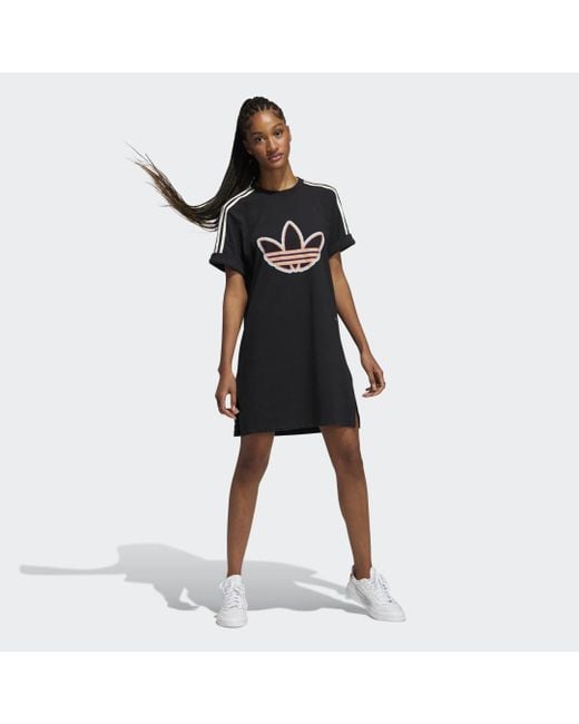 paracaídas Mal uso retirada Vestido camiseta Love Unites adidas de color Negro | Lyst