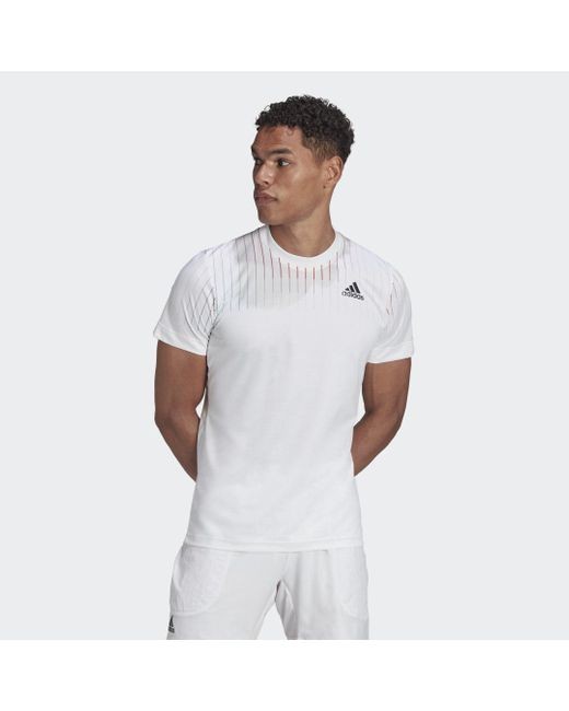 Camiseta Melbourne Tennis Freelift Printed adidas de Tejido sintético de  color Blanco para hombre | Lyst