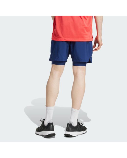 Adidas Club Tennis Climacool 2-In-1 Shorts in Blue für Herren