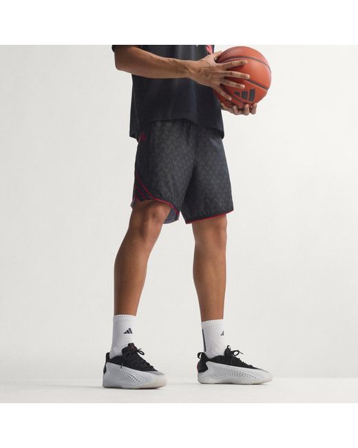 Adidas Black Anthony Edwards Crazy Lite Aop Short for men