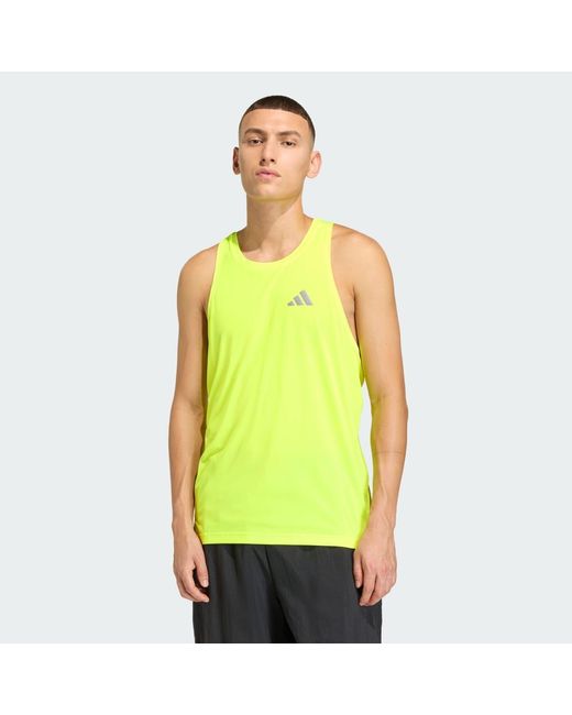 Adidas Green Adi365Breeze Running Tank Top for men