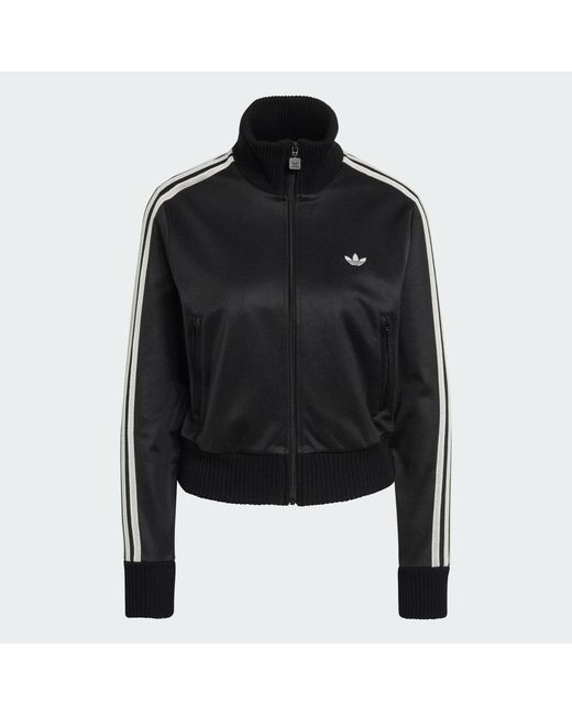 Adidas Blue Firebird Track Top With Knitted Crochet Details