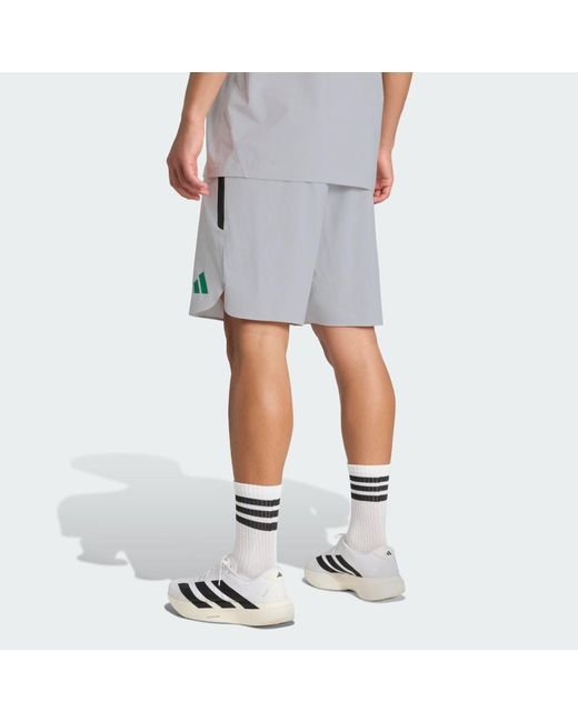 Adidas Gray Algeria Tiro Tech Shorts for men